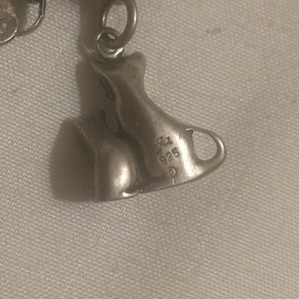 Silver SS925 Kitty Cat & Mama Cat 3-D Charm For Bracelet Or Pendant For Necklace - Picture 9 of 11